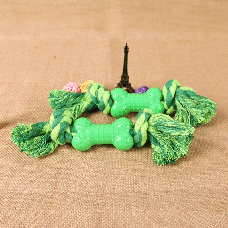 Skylight (alpha) Classic Rope w/Bone Toy Skylight (alpha) Classic Rope w/Bone Toy Product information: Category Dog Toy Product Name Classic Rope w/Bone Toy Company Name Skylight (alpha) (Imports) Sub-Category Chew Toy Material Plastic, Cotton Size L x W: 10.2in x 2in (26cm x 5cm) Color Green Weight 4.4 oz (125 grams) Other SKU SA-0001-000 Item# DS-SKLA-0010