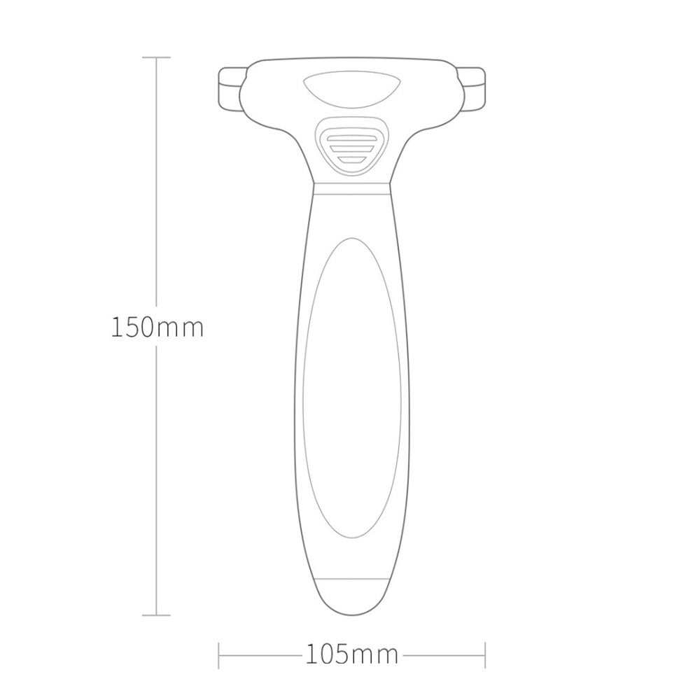 Skylight (alpha) Push-Button Grooming Comb Skylight (alpha) Push-Button Grooming Comb Product Information: Category Pet Grooming Product Name Push-button grooming comb Company Skylight (alpha) (Imported) Material ABS + Stainless Steel Size 150 * 70 * 50 mm (5.91” x 2.75” x 1.98”)