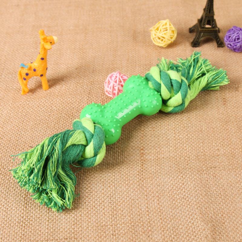 Skylight (alpha) Classic Rope w/Bone Toy Skylight (alpha) Classic Rope w/Bone Toy Product information: Category Dog Toy Product Name Classic Rope w/Bone Toy Company Name Skylight (alpha) (Imports) Sub-Category Chew Toy Material Plastic, Cotton Size L x W: 10.2in x 2in (26cm x 5cm) Color Green Weight 4.4 oz (125 grams) Other SKU SA-0001-000 Item# DS-SKLA-0010