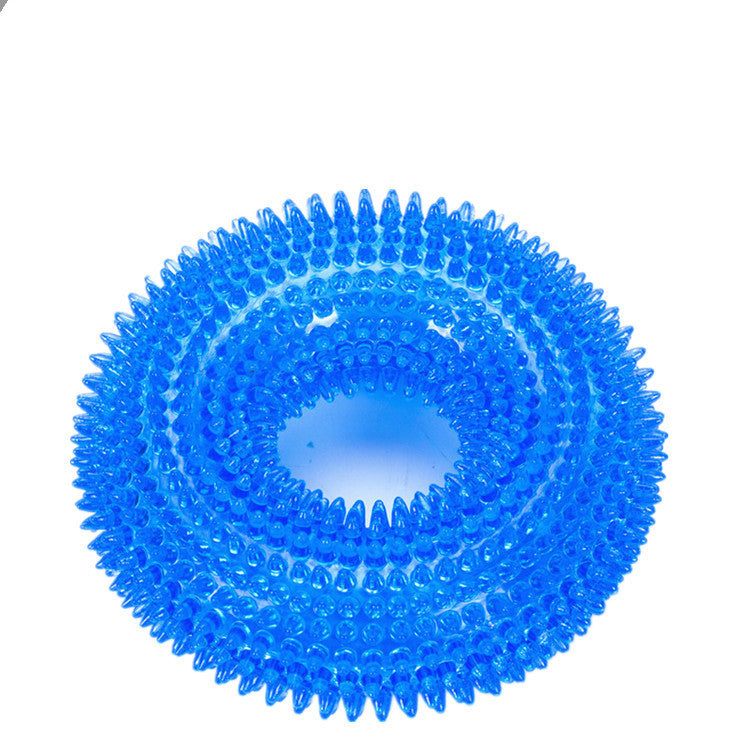 Skylight (alpha) Pet Toy Bite Resistant Sounding Toy Ball Skylight (alpha) Pet Toy Bite Resistant Sounding Toy Ball Product Information: Category Pet Plastic Sounding Doughnut Ball Material Plastic. TPR Size Medium / Small Color Blue, Green, Orange, Purple Other Passed: EN71-1/-2/-3, AMST international environmental protection test