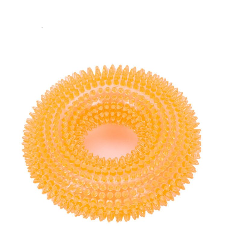 Skylight (alpha) Pet Toy Bite Resistant Sounding Toy Ball Skylight (alpha) Pet Toy Bite Resistant Sounding Toy Ball Product Information: Category Pet Plastic Sounding Doughnut Ball Material Plastic. TPR Size Medium / Small Color Blue, Green, Orange, Purple Other Passed: EN71-1/-2/-3, AMST international environmental protection test