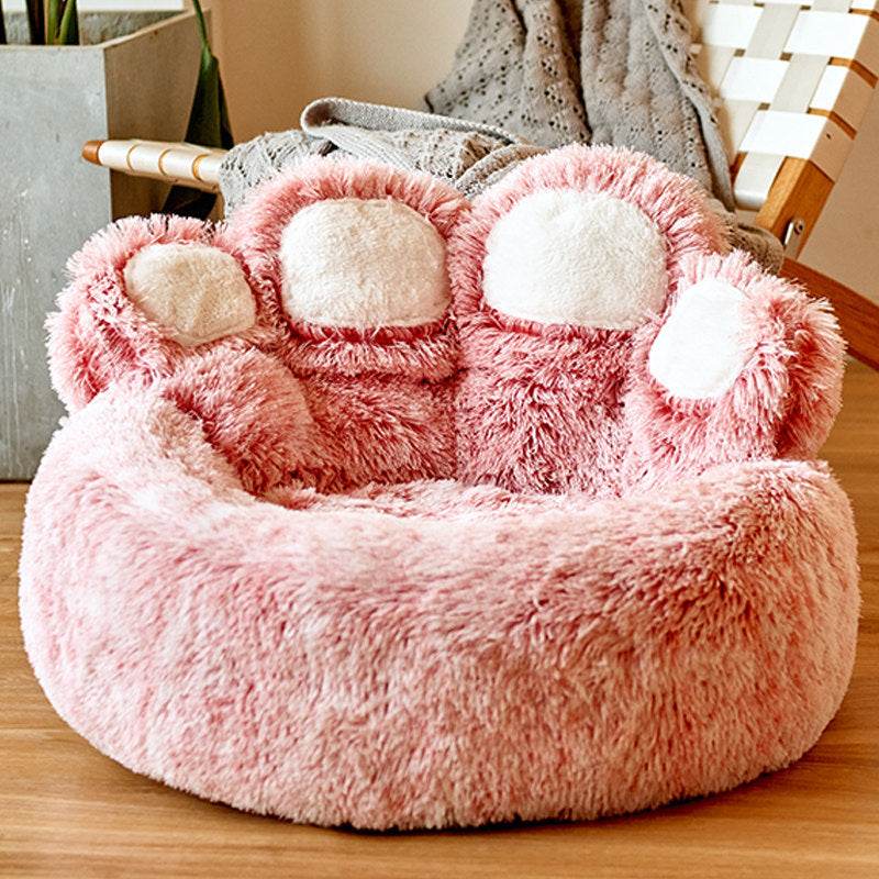 Large Plush Paw Bed