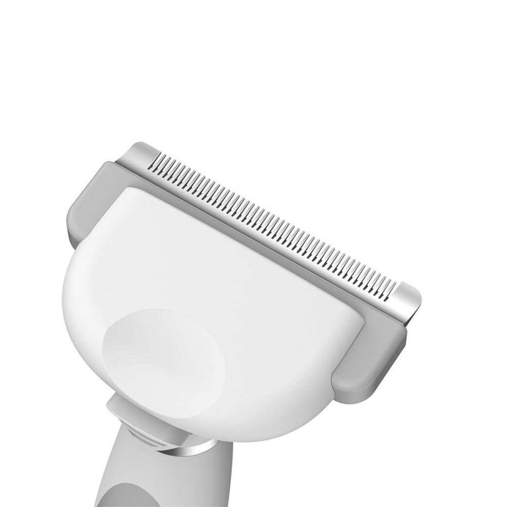 Skylight (alpha) Push-Button Grooming Comb Skylight (alpha) Push-Button Grooming Comb Product Information: Category Pet Grooming Product Name Push-button grooming comb Company Skylight (alpha) (Imported) Material ABS + Stainless Steel Size 150 * 70 * 50 mm (5.91” x 2.75” x 1.98”)