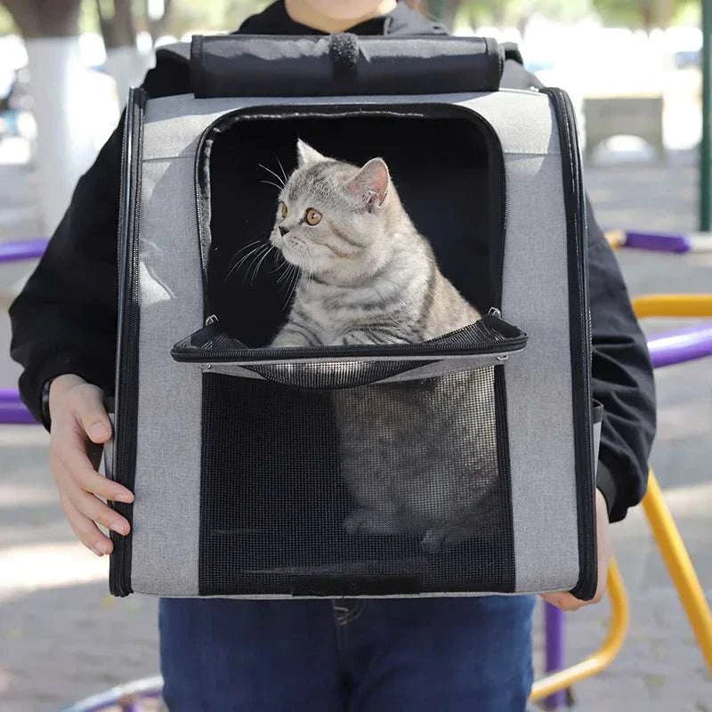 Pet Cat Backpacks Breathable Outdoor Cat Carrier Bag Travel