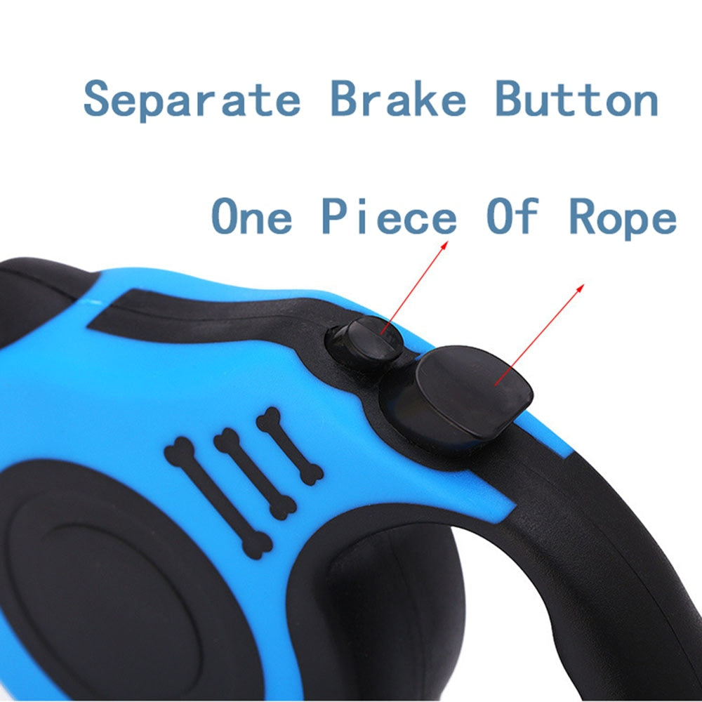Skylight (charlie) Basic Retractable Dog Leash w/ Bone Pattern