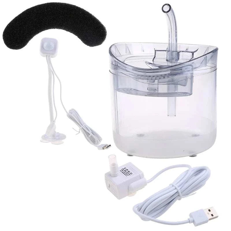 Cat Drinking Fountain Automatic Drink Water Bowl with Faucet