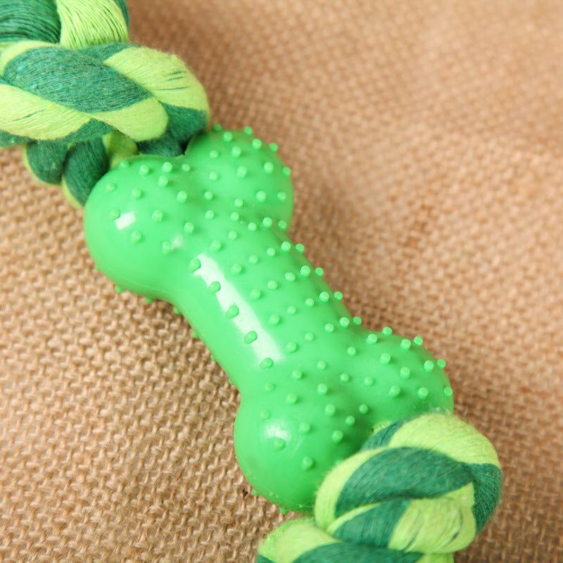 Skylight (alpha) Classic Rope w/Bone Toy Skylight (alpha) Classic Rope w/Bone Toy Product information: Category Dog Toy Product Name Classic Rope w/Bone Toy Company Name Skylight (alpha) (Imports) Sub-Category Chew Toy Material Plastic, Cotton Size L x W: 10.2in x 2in (26cm x 5cm) Color Green Weight 4.4 oz (125 grams) Other SKU SA-0001-000 Item# DS-SKLA-0010