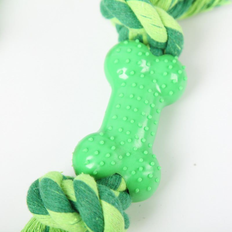 Skylight (alpha) Classic Rope w/Bone Toy Skylight (alpha) Classic Rope w/Bone Toy Product information: Category Dog Toy Product Name Classic Rope w/Bone Toy Company Name Skylight (alpha) (Imports) Sub-Category Chew Toy Material Plastic, Cotton Size L x W: 10.2in x 2in (26cm x 5cm) Color Green Weight 4.4 oz (125 grams) Other SKU SA-0001-000 Item# DS-SKLA-0010