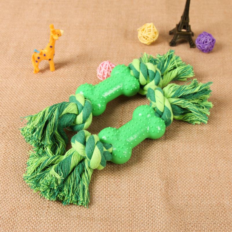 Skylight (alpha) Classic Rope w/Bone Toy Skylight (alpha) Classic Rope w/Bone Toy Product information: Category Dog Toy Product Name Classic Rope w/Bone Toy Company Name Skylight (alpha) (Imports) Sub-Category Chew Toy Material Plastic, Cotton Size L x W: 10.2in x 2in (26cm x 5cm) Color Green Weight 4.4 oz (125 grams) Other SKU SA-0001-000 Item# DS-SKLA-0010