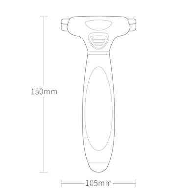 Skylight (alpha) Push-Button Grooming Comb  Skylight (alpha) Push-Button Grooming Comb Product Information: Category Pet Grooming Product Name Push-button grooming comb Company Skylight (alpha) (Imported) Material ABS + Stainless Steel Size 150 * 70 * 50 mm (5.91” x 2.75” x 1.98”)