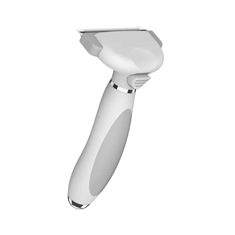 Skylight (alpha) Push-Button Grooming Comb  Skylight (alpha) Push-Button Grooming Comb Product Information: Category Pet Grooming Product Name Push-button grooming comb Company Skylight (alpha) (Imported) Material ABS + Stainless Steel Size 150 * 70 * 50 mm (5.91” x 2.75” x 1.98”)