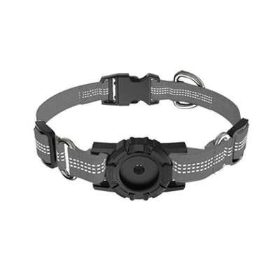 Skylight (alpha) Reflective Heavy-Duty Dog Collar w/ AirTag Holder