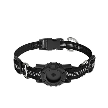 Skylight (alpha) Reflective Heavy-Duty Dog Collar w/ AirTag Holder