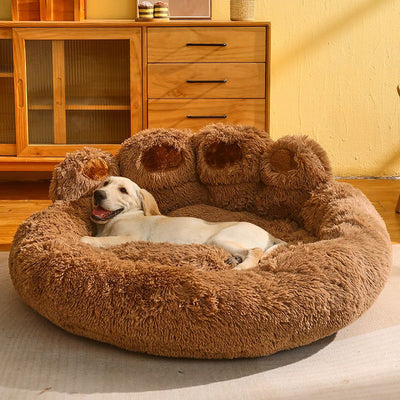 Large Plush Paw Bed