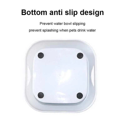 Pet Anti-splash Water Bowl - 1L Large Capacity Dog Drinker