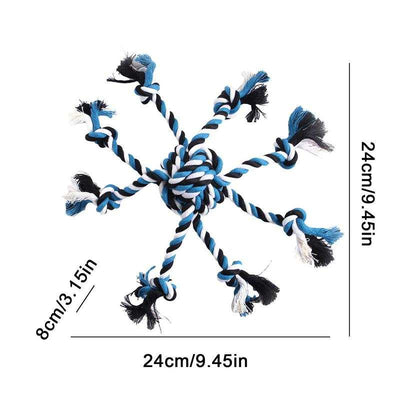 8 legs Rope Toy for Dogs -Durable Ball Knot Design